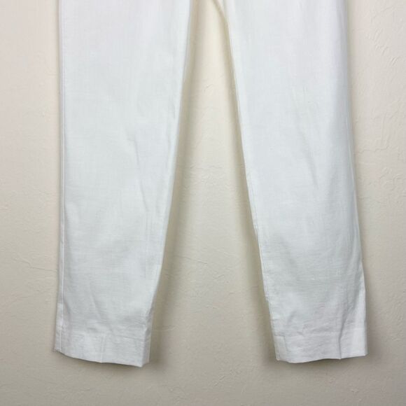 Theory Trecca Pull-On Linen Pant - White - Picture 5 of 8